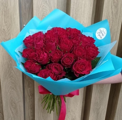 Букет из 27 красных роз (Кения) 40 см Standart